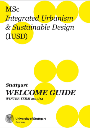 Cover of the IUSD welcome guide of winter term 2013/2014 Stuttgart